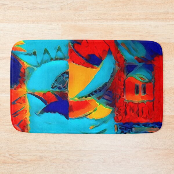 Item preview, Play of colours with red, orange and blue tones designed and sold by jumapa.