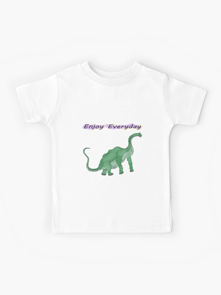 Camiseta para niños «Serie de dinosaurios - Braquiosaurio n. ° 7 - Disfrute  de frases motivacionales diarias» de TheKidsFab | Redbubble