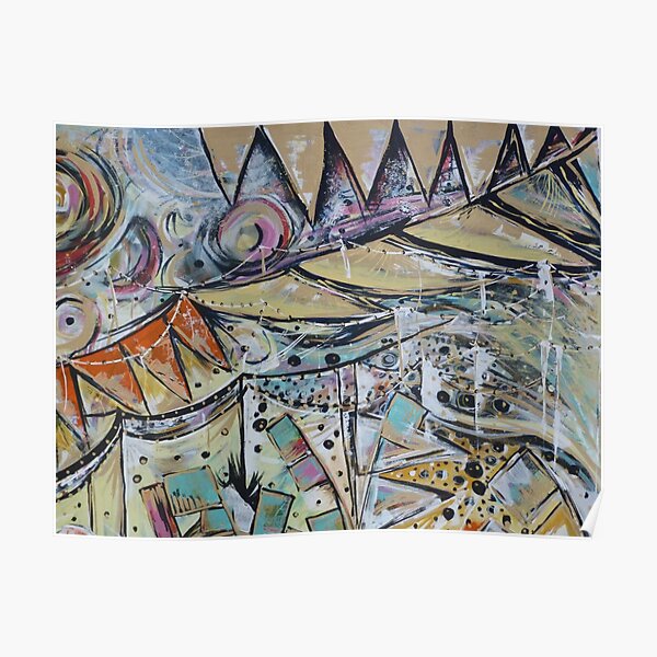 Glastonbury festival themed artwork and prints Poster