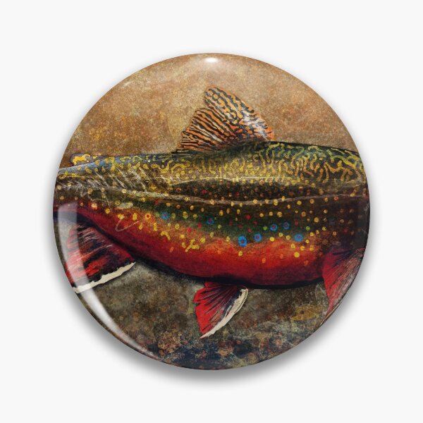 Item preview, Spawning Male Brook Trout Illustration designed and sold by fishweardesigns.