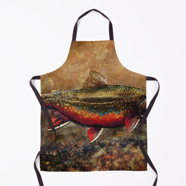 Item preview, Spawning Male Brook Trout Illustration designed and sold by fishweardesigns.