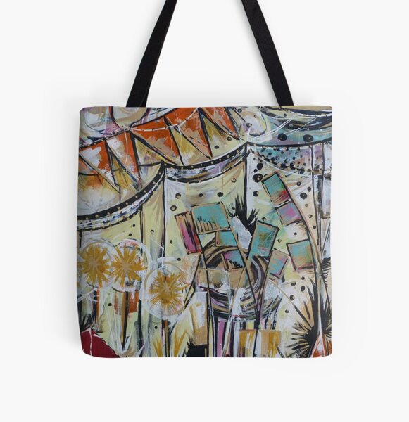 Glastonbury festival themed prints and merch All Over Print Tote Bag