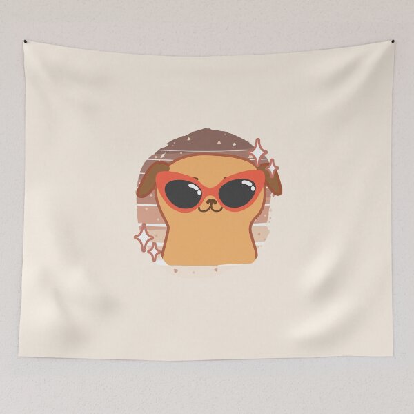 Item preview, Cute Pug Wearing Sunglasses designed and sold by sunnyxvibesss.