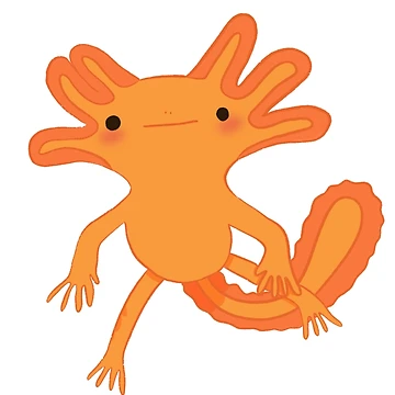 Artwork thumbnail, orange axolotl by kitty froggo