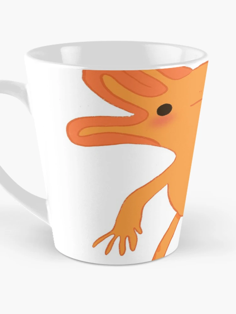 Thumbnail 3 of 4, Coffee Mug, orange axolotl designed and sold by kitty froggo.