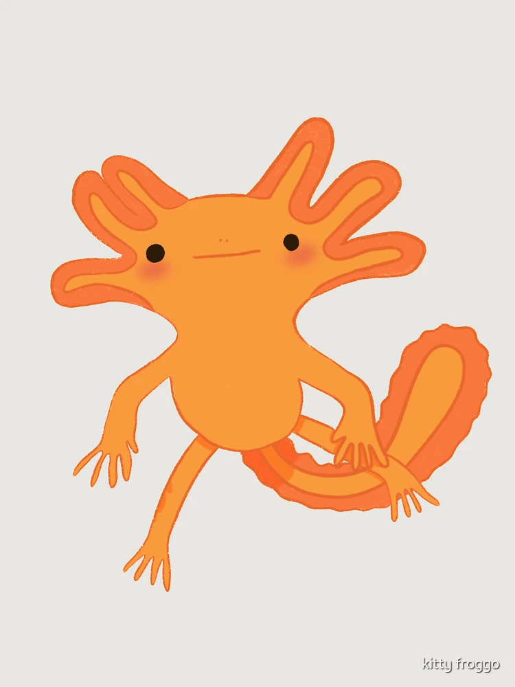Thumbnail 6 von 6, Premium Oversized Pullover, Orange Axolotl designt und verkauft von kitty froggo.
