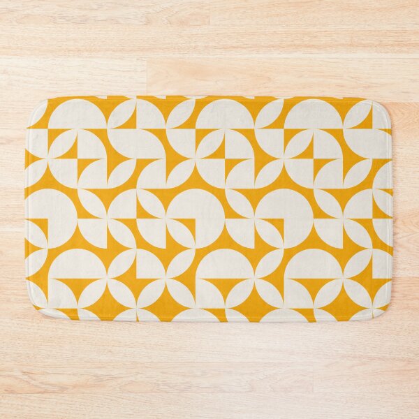 Item preview, Abstract Yellow Circles Modern Mid Century Geometric Pattern Scandinavian Rustic Interior designed and sold by BONBcreative.