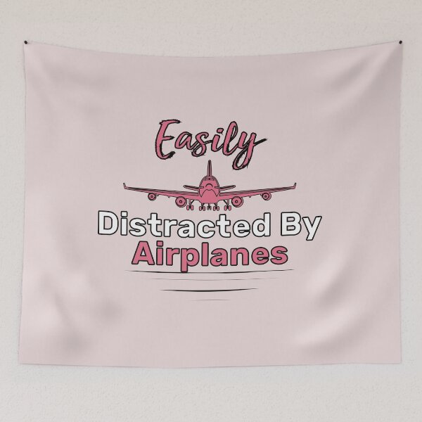 Item preview, Easily distracted by airplanes: Funny airplanes lovers design for men, women ,girls and boys. designed and sold by Otmaneshop.