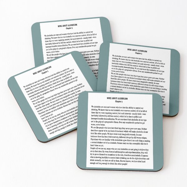 Item preview, More About Alcoholism Chapter 3 Big Book Recovery for Meetings designed and sold by Delights.