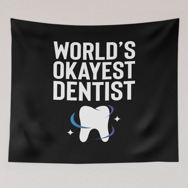 Item preview, World's Okayest Dentist - Doctor Gift Idea designed and sold by Silver Medal.