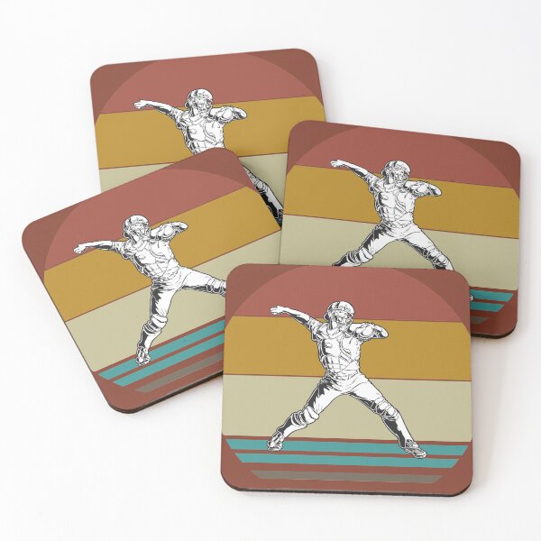 Item preview, Retro 80s Tropical Sun Vaporwave Summer Baseball Thrower designed and sold by IZiets.