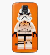 Lego Storm Trooper auf Orange Hülle & Klebefolie für Samsung Galaxy