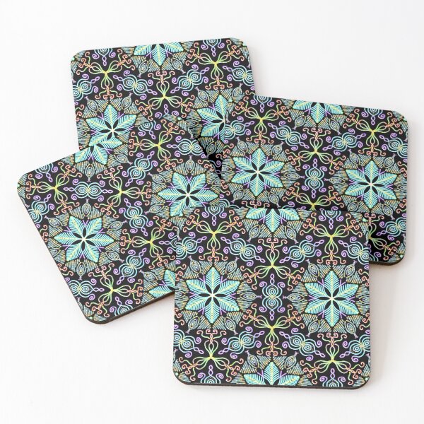 Item preview, Aqua neon emboss patterns designed and sold by Jane Izzy Designs.
