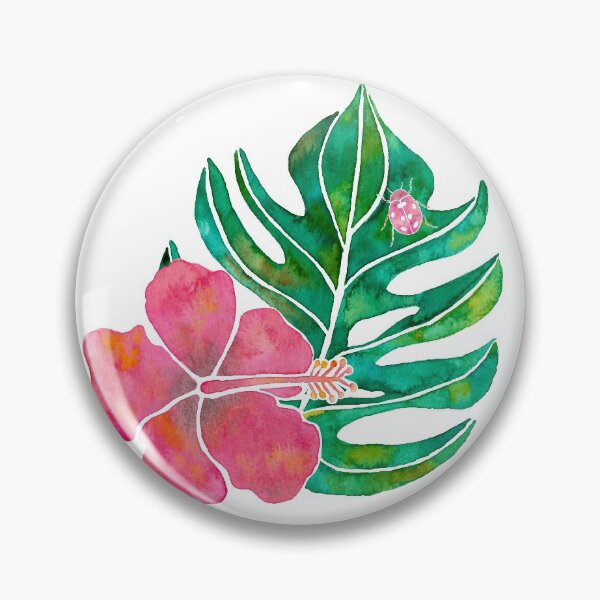 Item preview, Monstera and Hibiscus designed and sold by GrousyGirl.