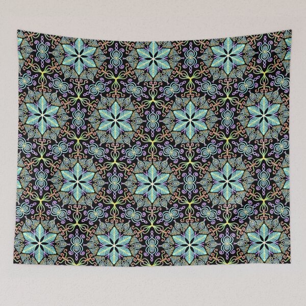 Item preview, Aqua neon emboss patterns designed and sold by Jane Izzy Designs.