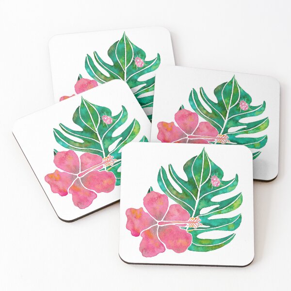 Item preview, Monstera and Hibiscus designed and sold by GrousyGirl.