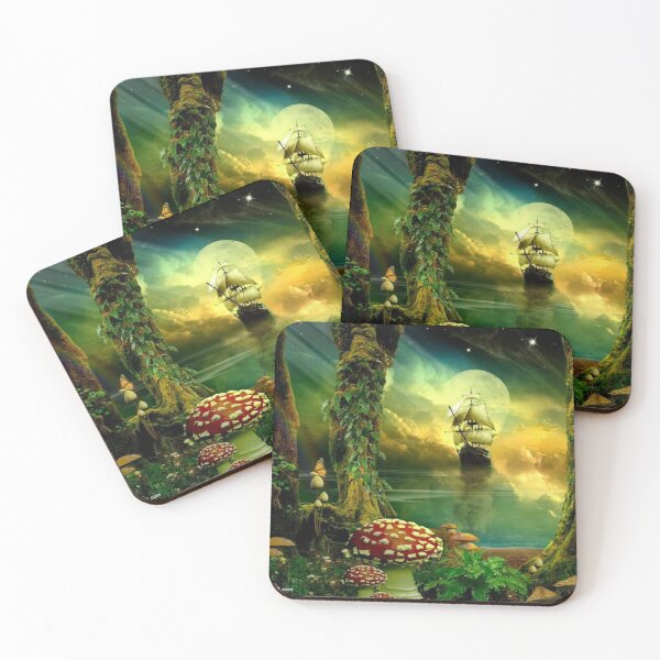 Item preview, Arrival of a ship in a magical landscape designed and sold by Pantelis-design.