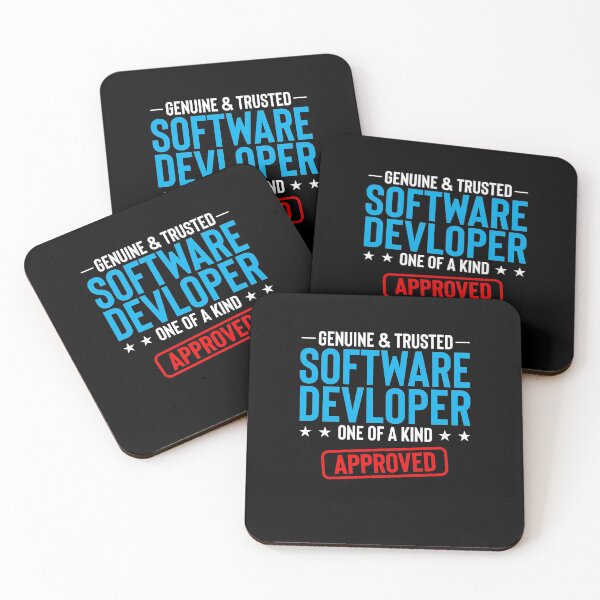 Item preview, Software Developer Approved Funny Typography designed and sold by Silver Medal.