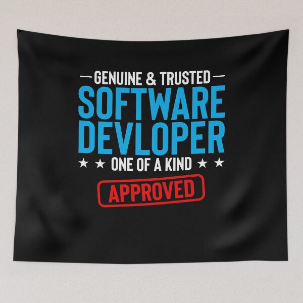Item preview, Software Developer Approved Funny Typography designed and sold by Silver Medal.