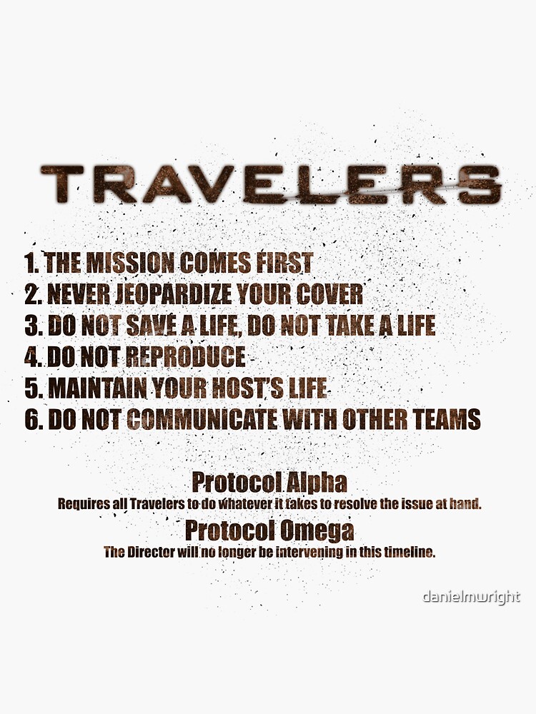 Travelers The Protocols Rules Sticker