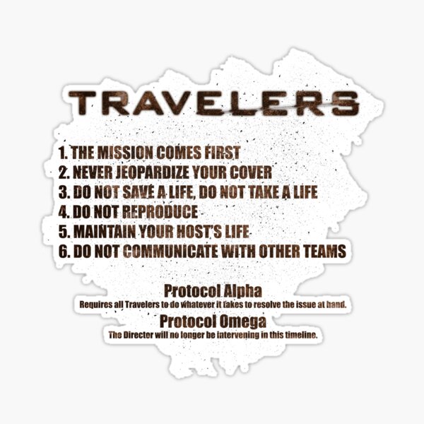 Travelers The Protocols Rules Sticker