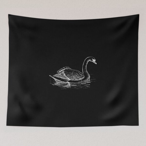 Item preview, Black And White Cute Abbotsbury Swan designed and sold by mewsis.