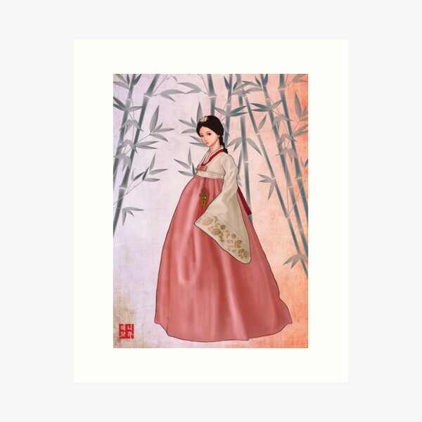 korean traditional dress drawing