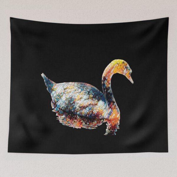 Item preview, Colorful Mute Abbotsbury Swan designed and sold by mewsis.