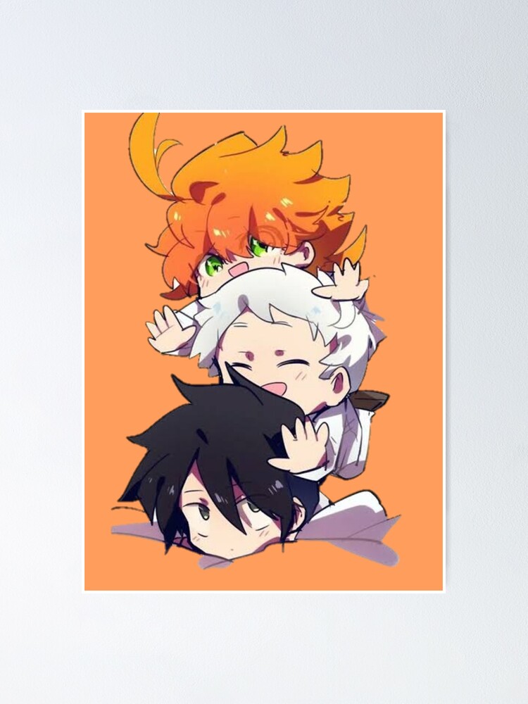 The Promised Neverland - Emma, Ray, and Norman Chibi Poster (15 x 20.5)