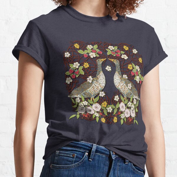 Celtic Geese with Summer Strawberries Classic T-Shirt