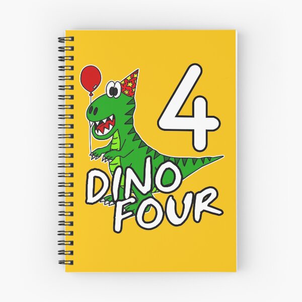 Item preview, Dino Four 4th Birthday Dinosaur T-Rex Funny designed and sold by doodlerob.