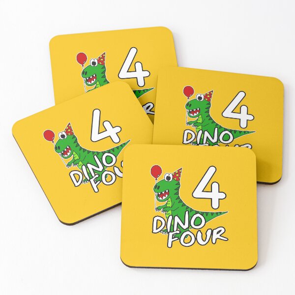 Item preview, Dino Four 4th Birthday Dinosaur T-Rex Funny designed and sold by doodlerob.