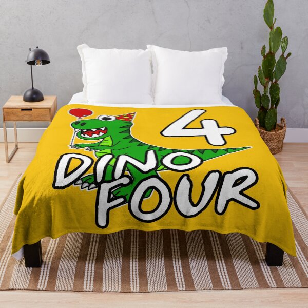 Item preview, Dino Four 4th Birthday Dinosaur T-Rex Funny designed and sold by doodlerob.