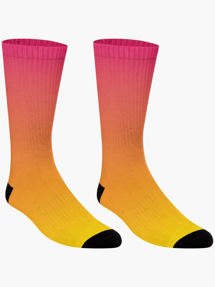 Thumbnail 3 of 5, Socks, Mango Fade Gradient Pattern designed and sold by miraclemaker.