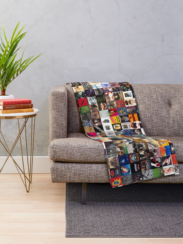 Alternate view of Greatest Rock Albums Collage Throw Blanket