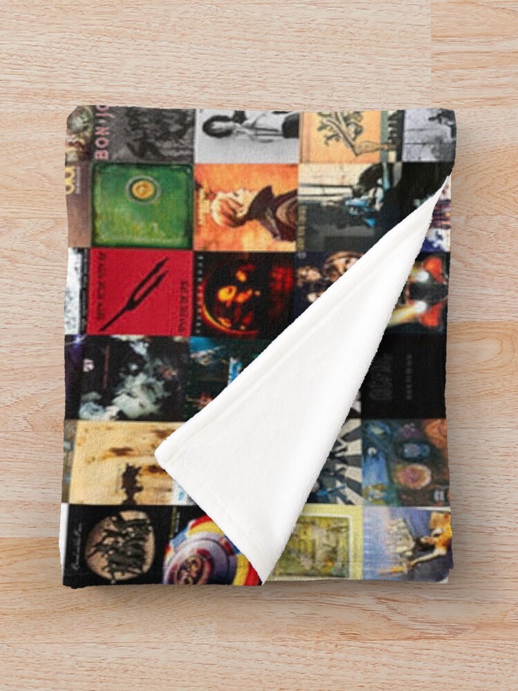 Alternate view of Greatest Rock Albums Collage Throw Blanket