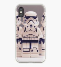 Grey Lego Storm Trooper line up iPhone Case