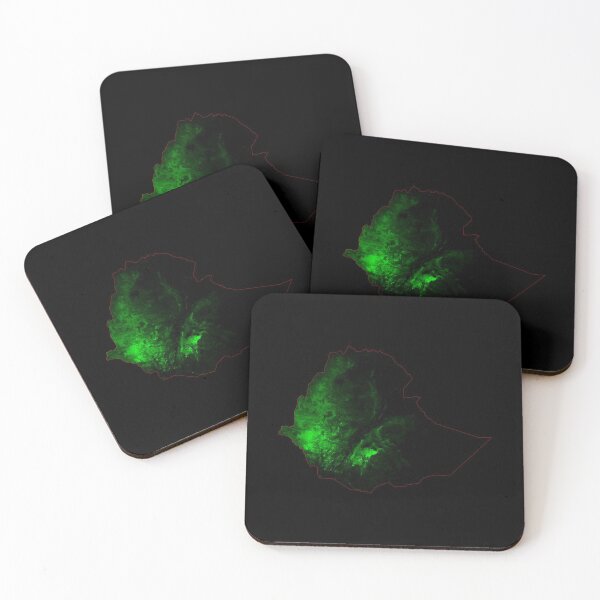 Item preview, Ethiopia Forest Cover Map with Black Background designed and sold by GrasshopperGeo.