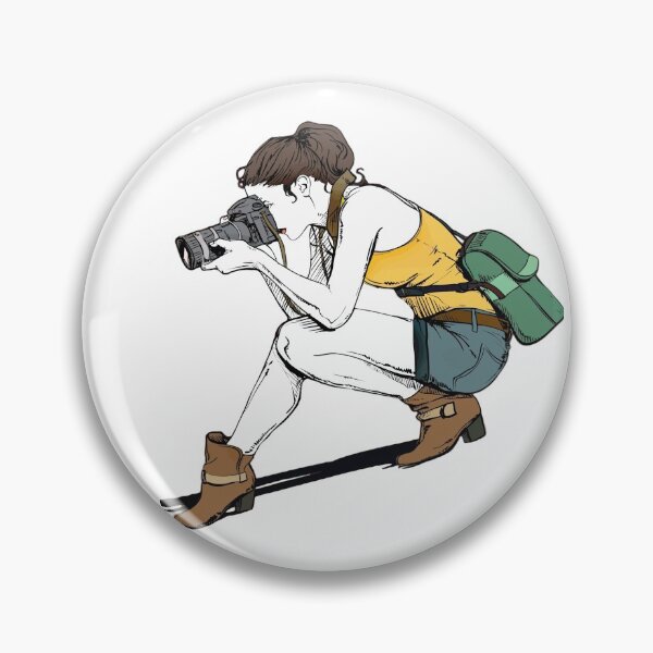 Camera and girl Pin