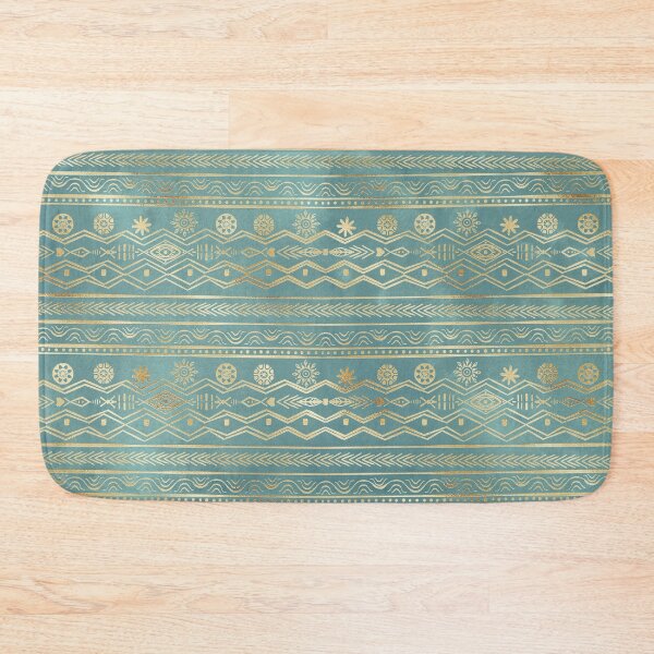 Item preview, Gold Teal Tribal geometric Design designed and sold by InovArtS.