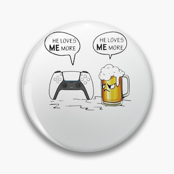 Item preview, HE LOVES ME MORE COMPUTER GAME AND BEER SHIRT1 designed and sold by NormaEng.
