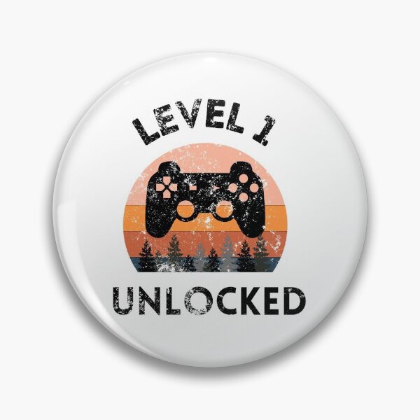 Item preview, Level 1 Unlocked Retro Sunset First Birthday  designed and sold by MagicArtworks.