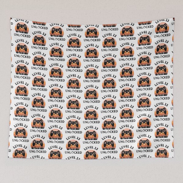 Item preview, Level 13 Unlocked Retro Sunset 13th Birthday  designed and sold by MagicArtworks.