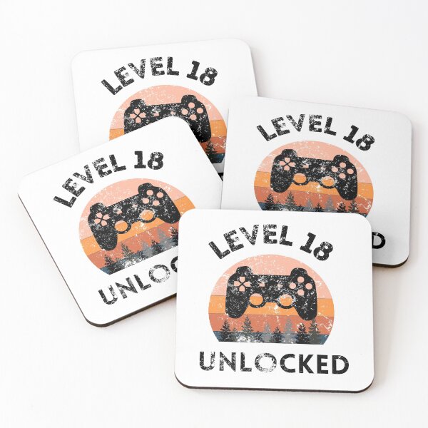 Item preview, Level 18 Unlocked Retro Sunset 18th Birthday Entering Adulthood designed and sold by MagicArtworks.