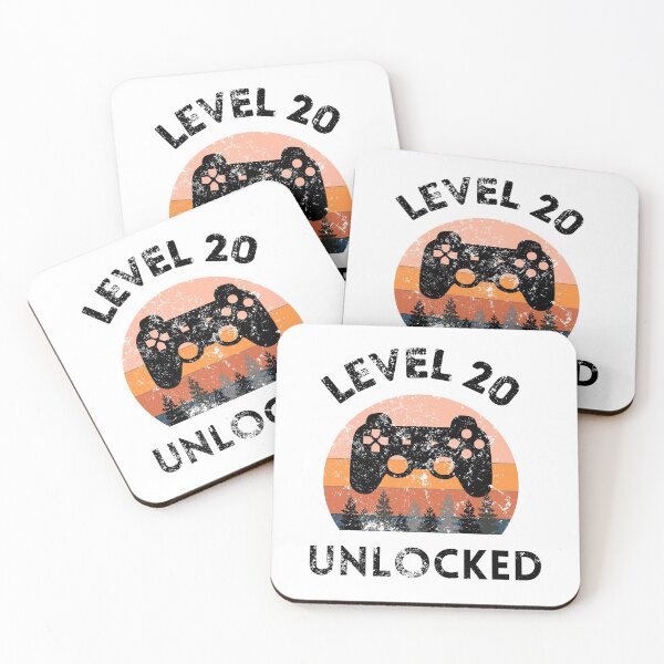 Item preview, Level 20 Unlocked Retro Sunset 20th Birthday Entering Adulthood designed and sold by MagicArtworks.