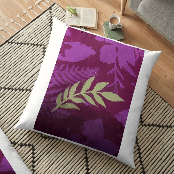 Colourful design fitting for people who loves Floral / Leaf Motif or Batik Indonesian Sarong. Floor Pillow