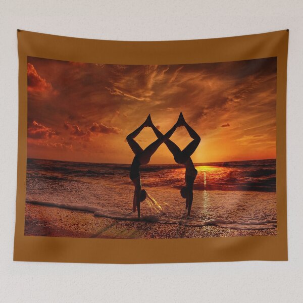 Item preview, Twin stunts on the beach at a beautiful sunset designed and sold by mostheristore.