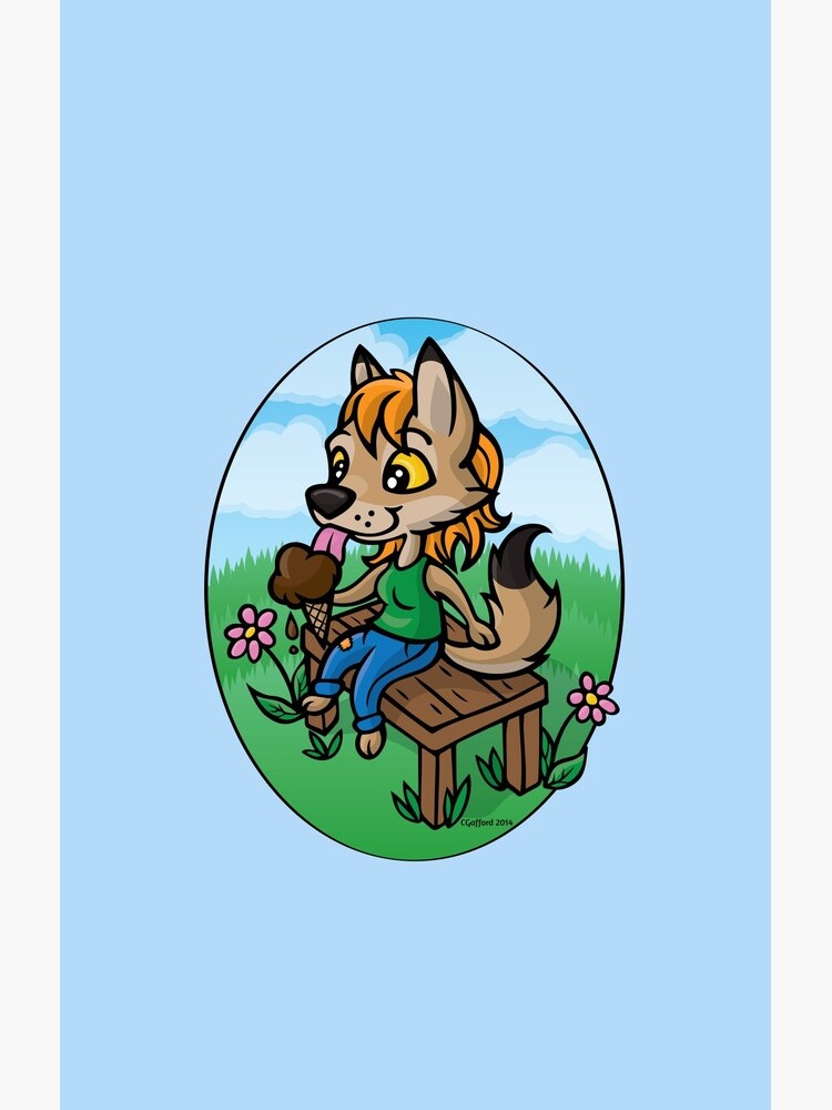 Summertime Treat - Coyote with Ice Cream by CGafford