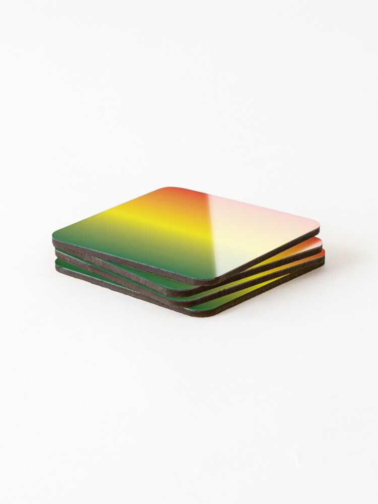 Thumbnail 4 of 5, Coasters (Set of 4), Reggae Fade Gradient Pattern designed and sold by miraclemaker.