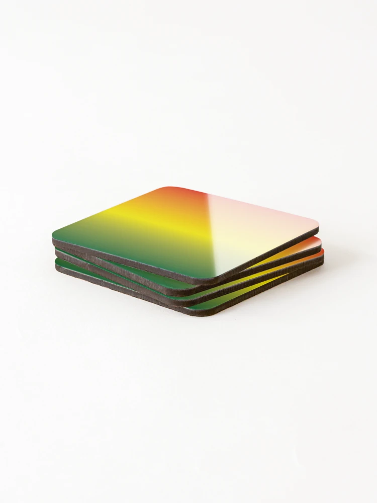 Thumbnail 4 of 5, Coasters (Set of 4), Reggae Fade Gradient Pattern designed and sold by miraclemaker.